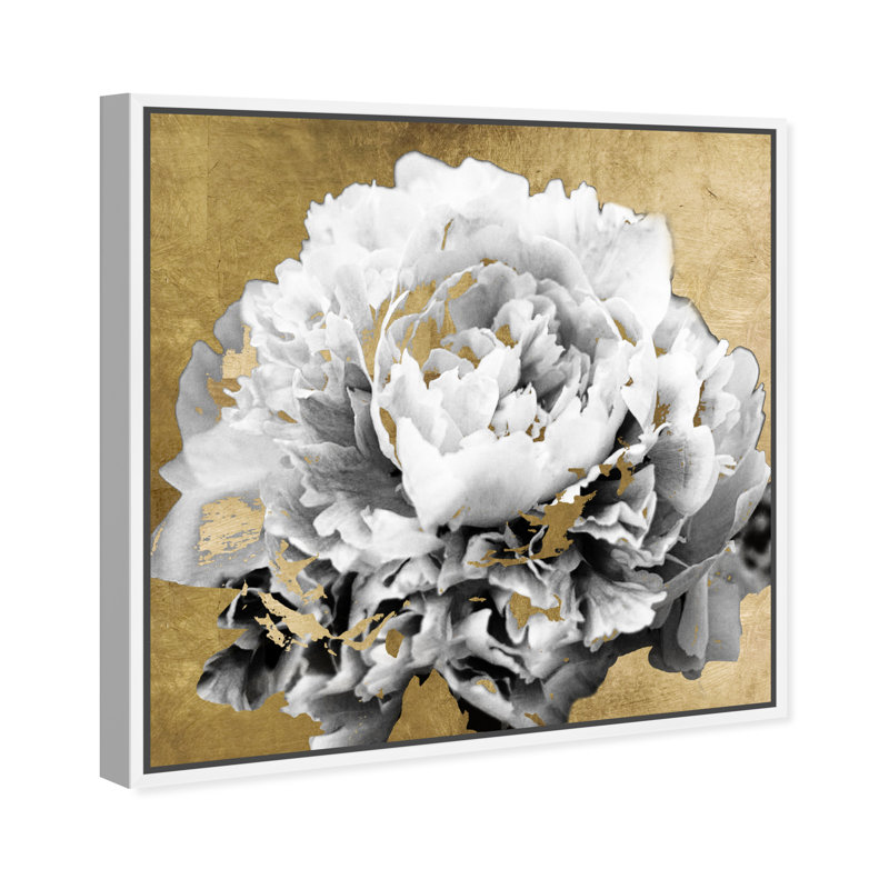Parfum Magnolia - peinture sur toile, Toile blanche encadrée, H 24 po x l 24 po