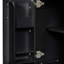 Meuble-lavabo de 24 po avec lavabo en céramique - Étagère de meuble-lavabo compacte à fermeture en douceur noire et en bois massif. Structure, portes. 2 portes, trou de trop-plein, conception élégante. L 24,2 po x P 18,5 po-509408817