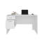 Modern Office Desk With Two Drawers And Side Storage, Compact Computer Workstation For Home Office Or Study Room