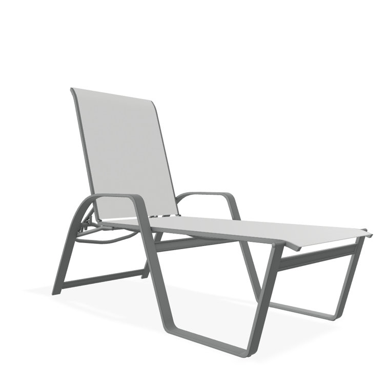 Holna Outdoor Rust-Resistant Metal Chaise Lounge