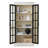 71.2" Freestanding Glass Door Pantry, Farmhouse Storage Display Cabinet, White