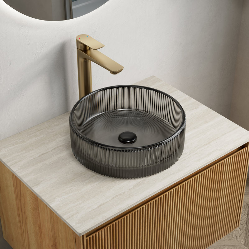 Style d'évier en verre élégant pour les salles de bain contemporaines