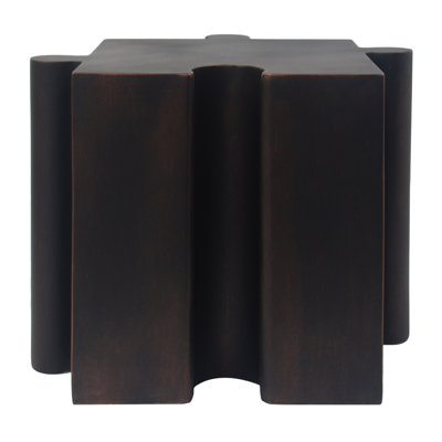 Puzzle Art Side Table, Modular Convex Edge MGO Table - Buy Singles Or Combine For Custom Layouts, Indoor & Outdoor,Antique Copper Color