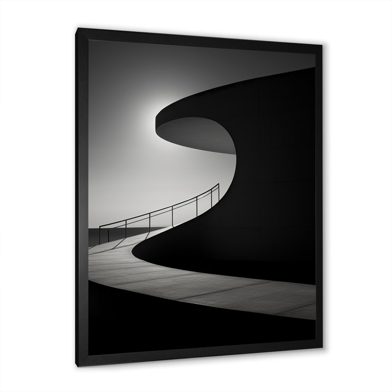 Mimalisme, bâtiment, paysage, impressions sur toile, Cadre simple noir, H 20 po x l 12 po x P 1 po