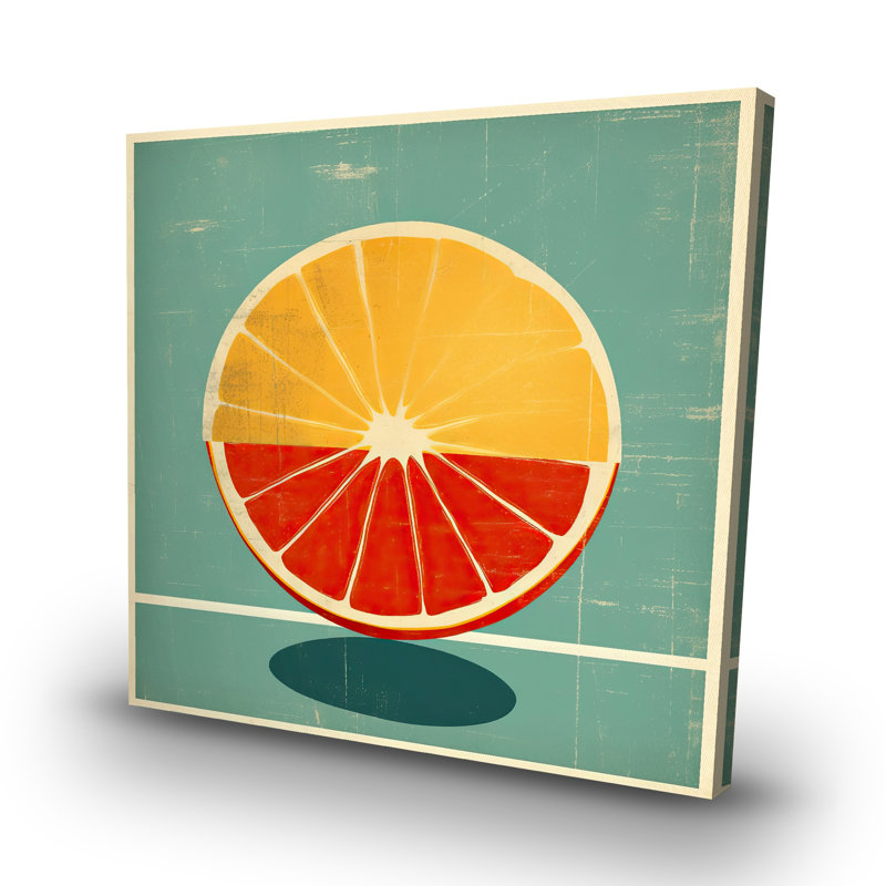 Lemon and tangerine - 32"x32" art on canvas