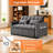54" Velvet Convertible 3-In-1 Sofa Bed-335867668