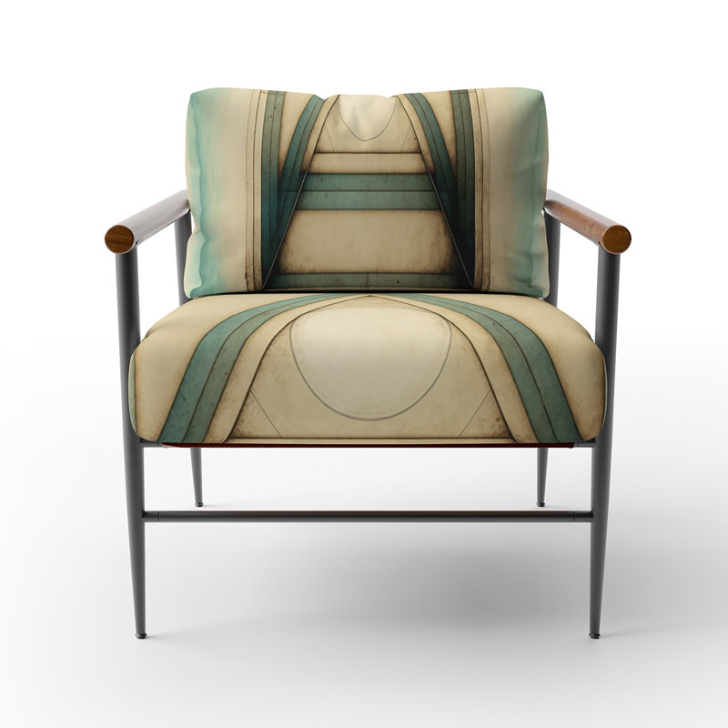 Dabo - Fauteuil d'appoint géométrique abstrait en velours, Noir, noir, noir, noir