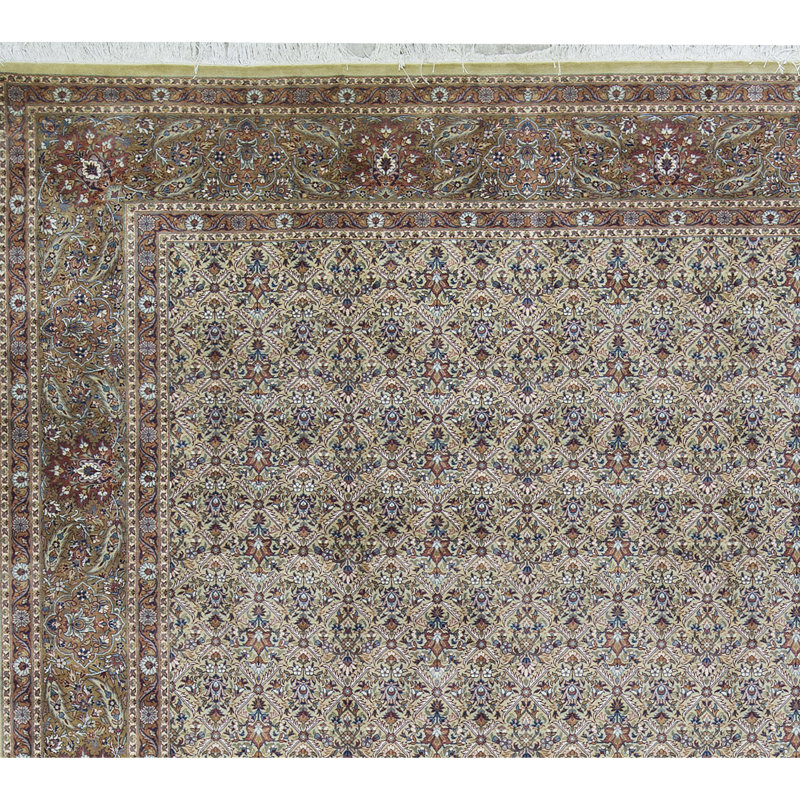 Tapis brun de haute qualité noué à la main