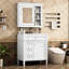 Meuble-lavabo de 30 po avec expérience confortable, 2 tiroirs, armoire de toilette et miroir-121054632