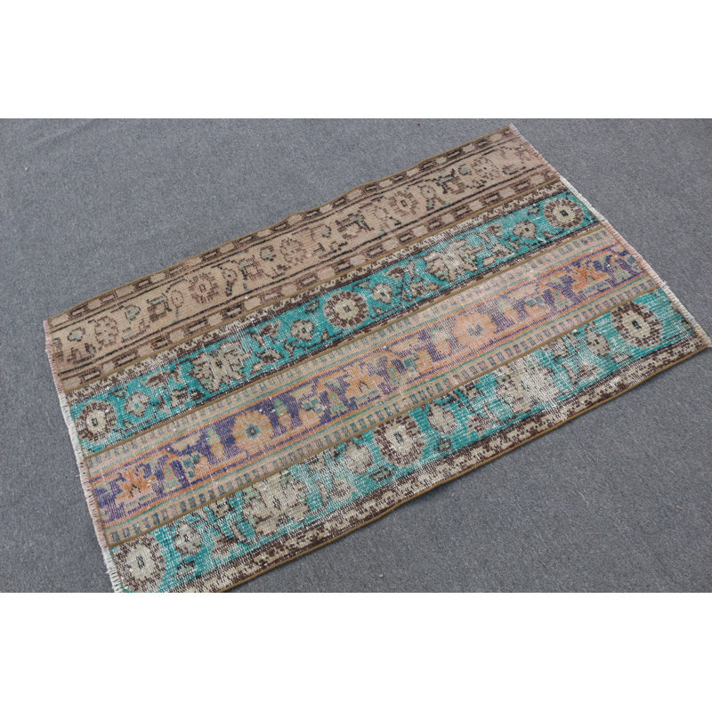 Tapis classique en patchwork turc classique brun idéal pour le style des maisons et des bureaux