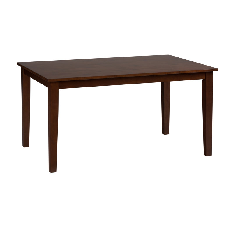 Ensemble de salle à manger cinq pièces contemporain en bois massif Iyad, Caramel