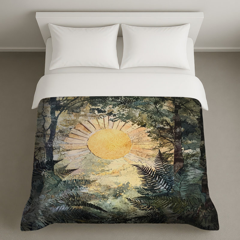 Sunlight Through Ferns Duvet Covers, King