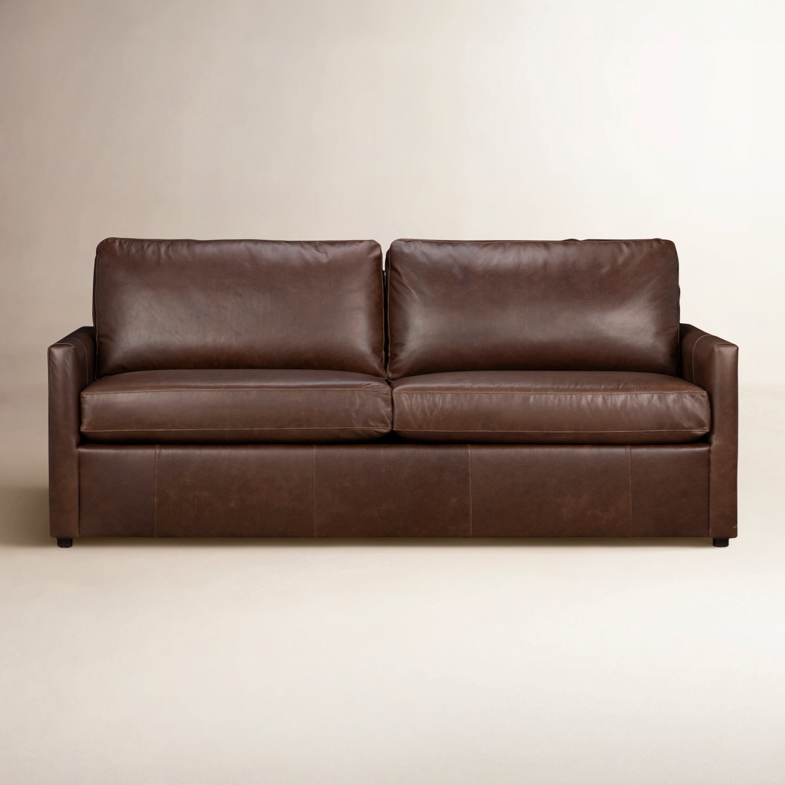 Savannah Upholstered Sofa, Bistro Rustic Genuine Leather