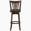 Chaise de bar pivotante en cerisier foncé