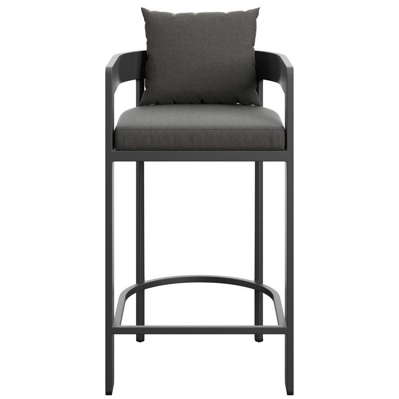 Chaise de bar d'extérieur Tahoe, Gris anthracite, 30.5"