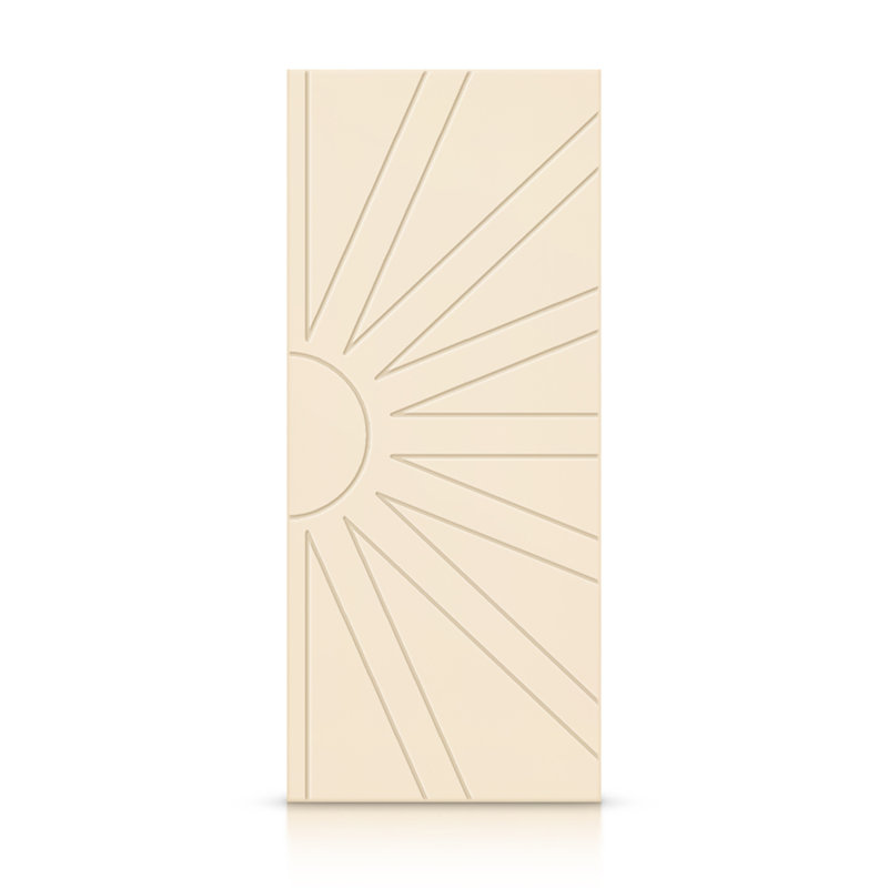 Porte standard à panneaux en bois manufacturé, 42 po x 96 po, Beige