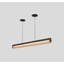 Nubis Linear Pendant - Dark Stained Walnut - Black Canopy - Split Canopy - Integrated LED - 4000K-535926