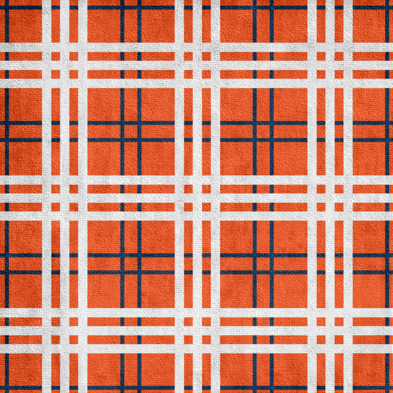 Serviette de plage de luxe Denver, Orange / bleu / blanc, Mélange polyester-coton