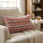 Berry Crush Striped Linen Reversible Throw Pillow-89559256