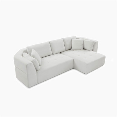Canapé modulaire en L avec coussins