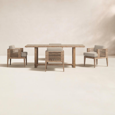 Aerilyn 82" Eucalyptus Patio Dining Set