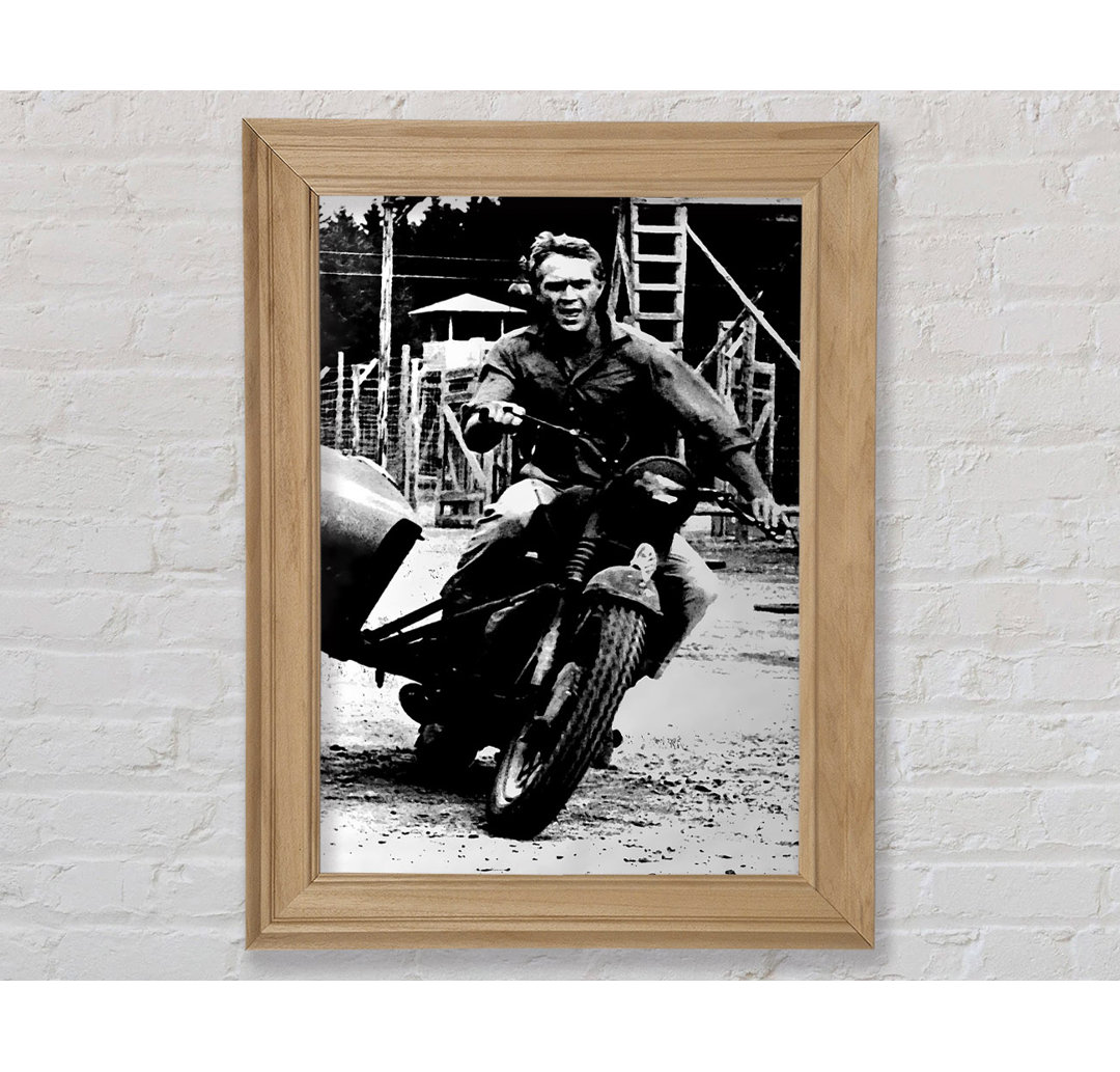 Steve McQueen Motorrad - Druck