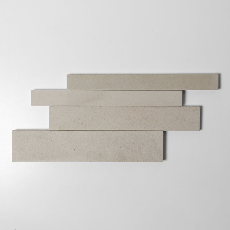 Linear Lines 6.5 in. x 12 in. Island Ivory Honed Limestone Wall Tile