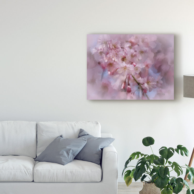 «Cherry Tree Branch» par Lois Bryan, reproduction sur toile, H 14 po x l 19 po x P 2 po