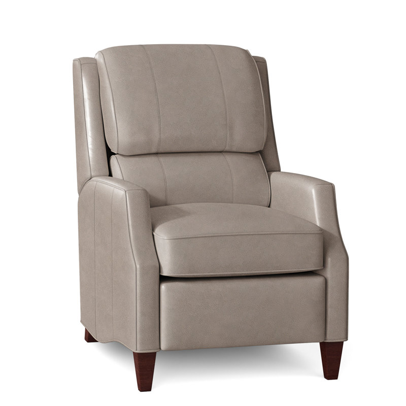 Mauney Recliner, Stone, Aline Light Grey Genuine Leather, Power