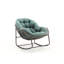 Chaise berçante de patio, kaki, tissée à la main, coussin épais, siège spacieux, idéale pour le porche avant et la structure en acier de la cour arrière