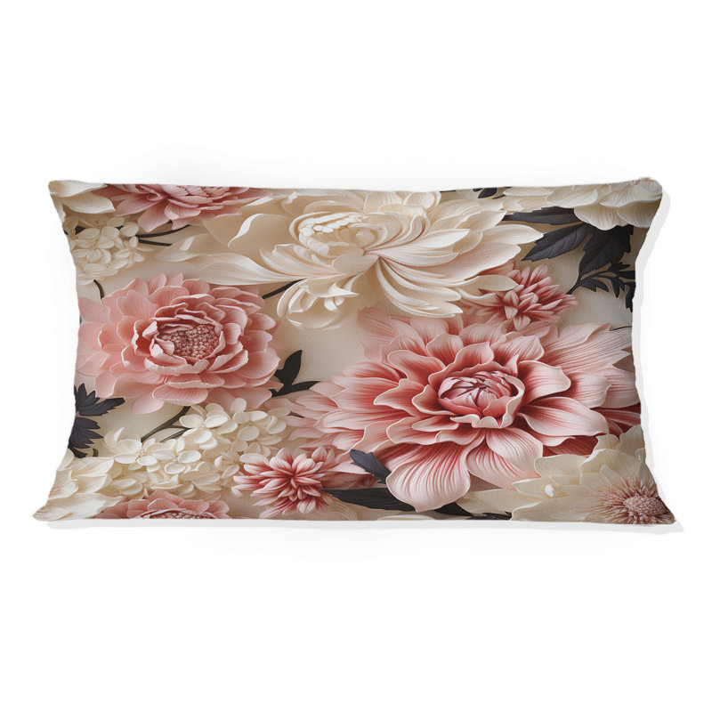 Collage de pivoines roses et blanches délicates - imprimé floral