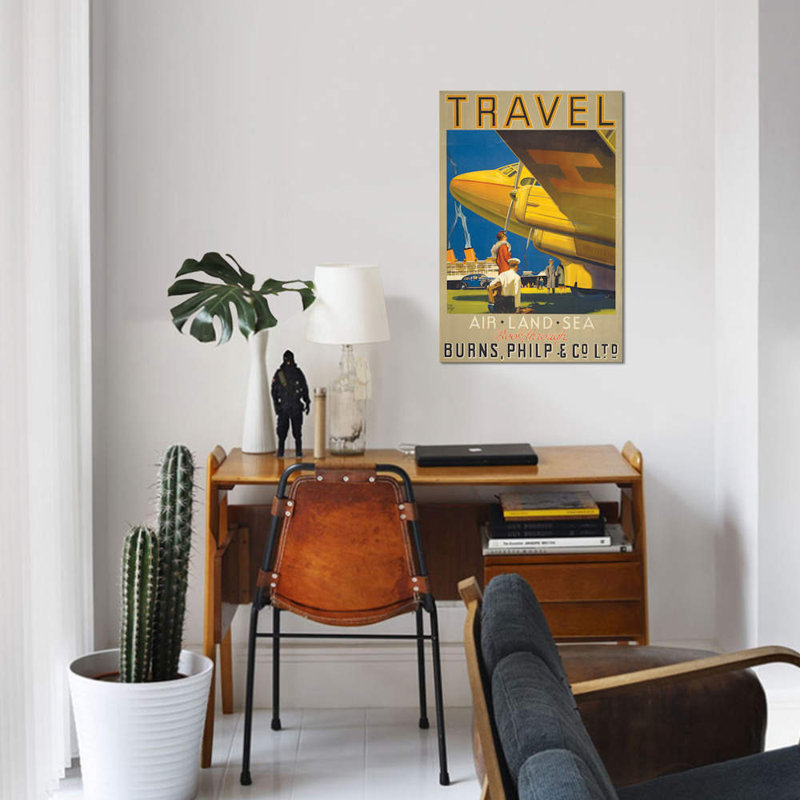 «Art Travel», reproduction d'impression sur toile, H 26 po x l 18 po x P 1,5 po, Toile tendue, Pas de tapis
