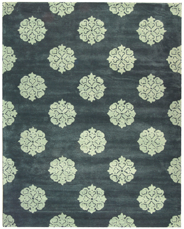 Steve Hand Tufted Wool Damask Rug