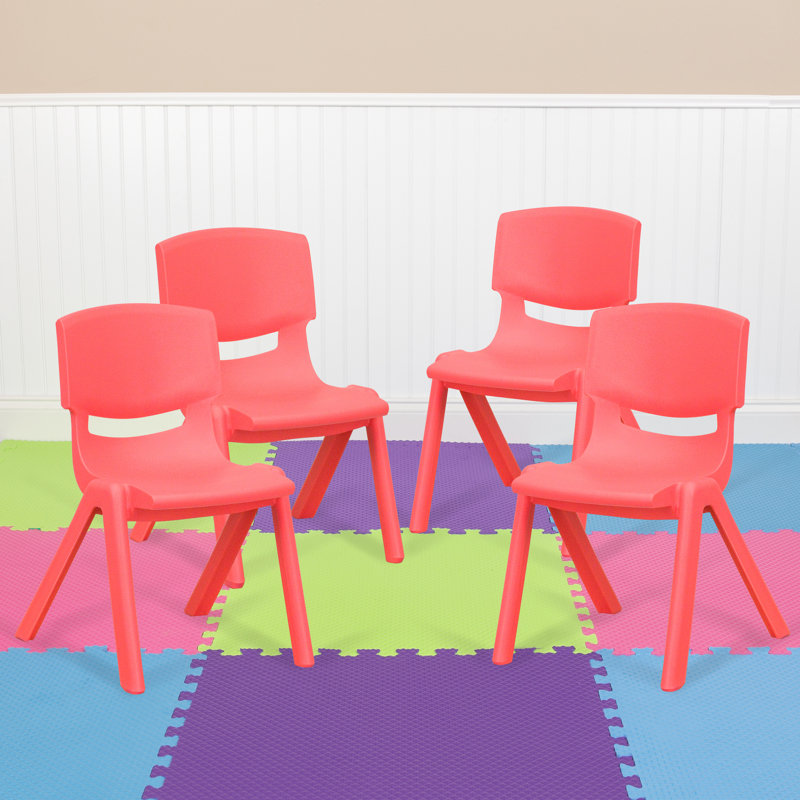 Chaise d'école Goddard, Rouge, H 22 po x l 13,25 po x P 15 po