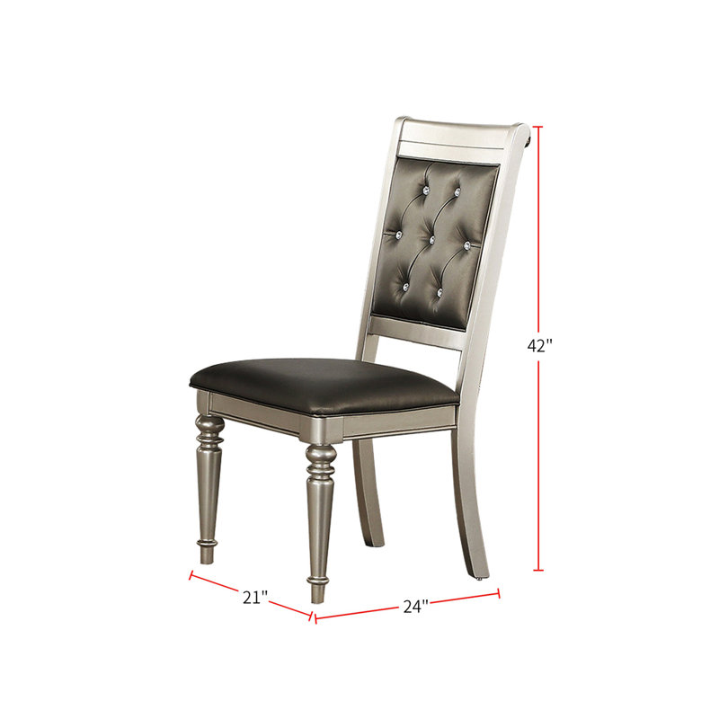 Ensemble de 2 chaises de salle à manger élégantes à dossier capitonné, confortables et élégantes pour tout décor de salle à manger
