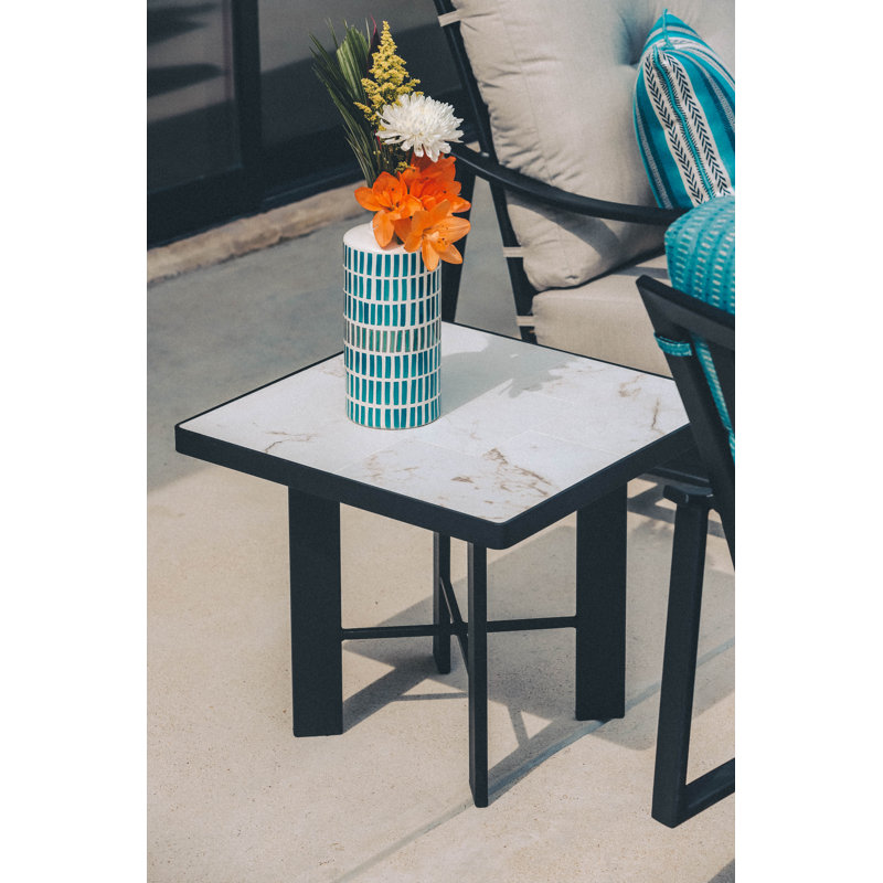 Outdoor Square Dining Table, Carbon Black, Urban Shift