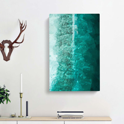 Wave in the Maldives in Abstract - Wrapped Canvas Graphic Art Print