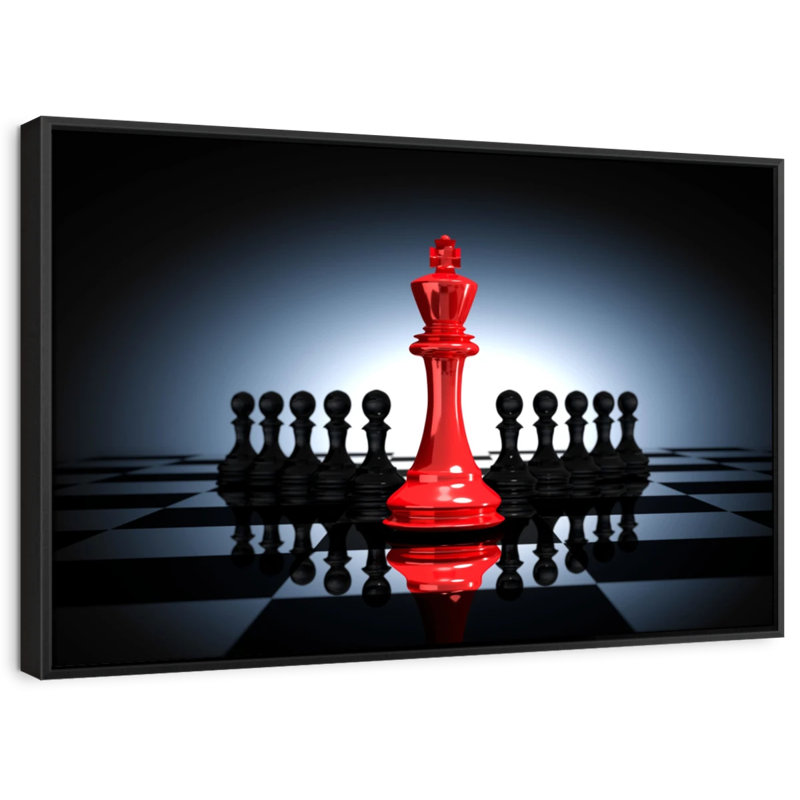 " Chess Red King Wall Art ", 9" H x 13" W