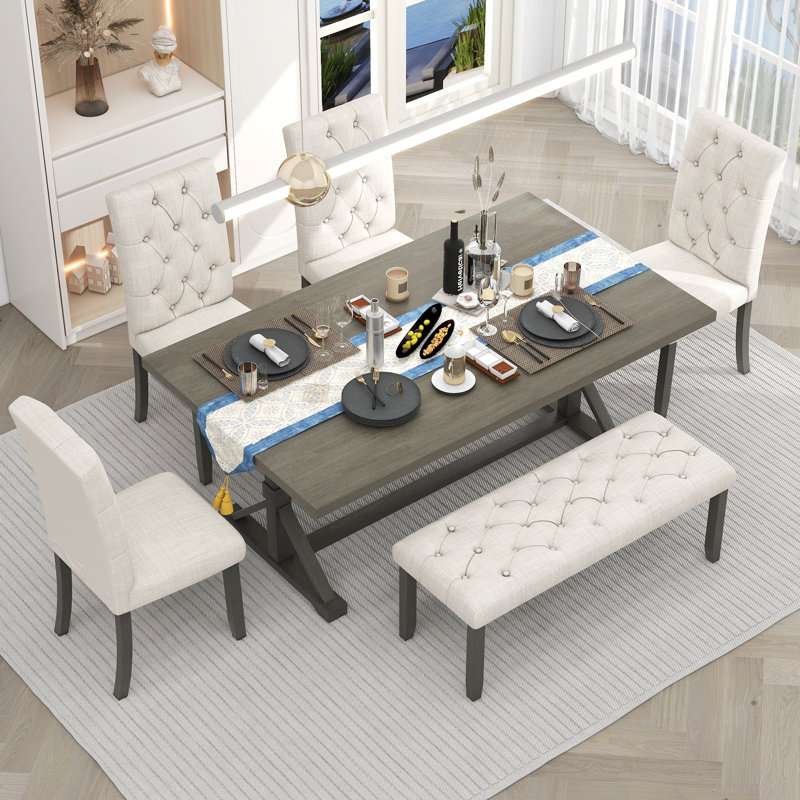 Ensemble repas pour 6 personnes Invaldi, Gris, Gris