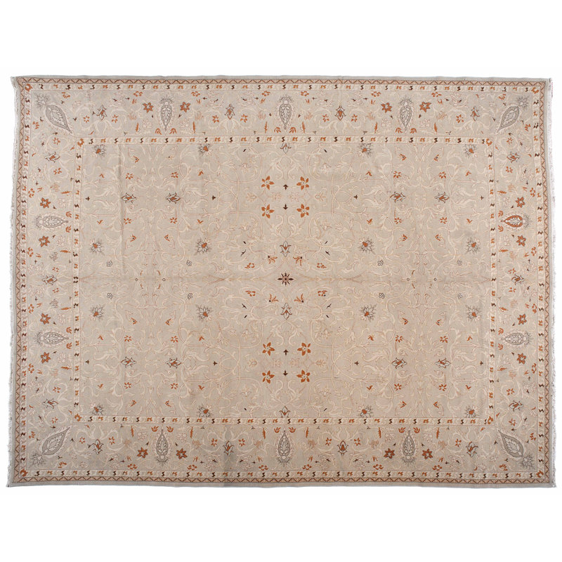 One-of-a-Kind Rectangle 9' X 11'1" Hand Knotted Area Rug