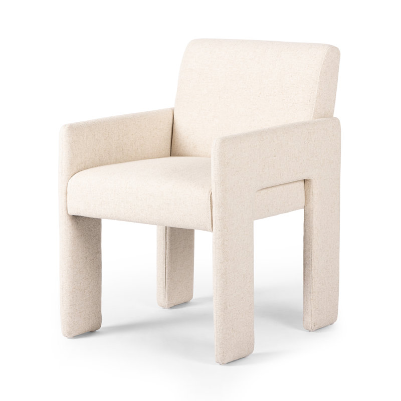 AMUR DINING ARMCHAIR-OSTEND NATURAL, Linen Antwerp Natural