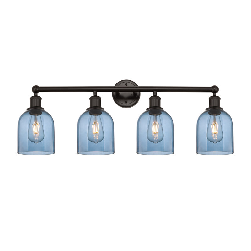 Odaniel 4 - Light Dimmable Vanity Light, Princess Blue, Oil Rubbed Bronze