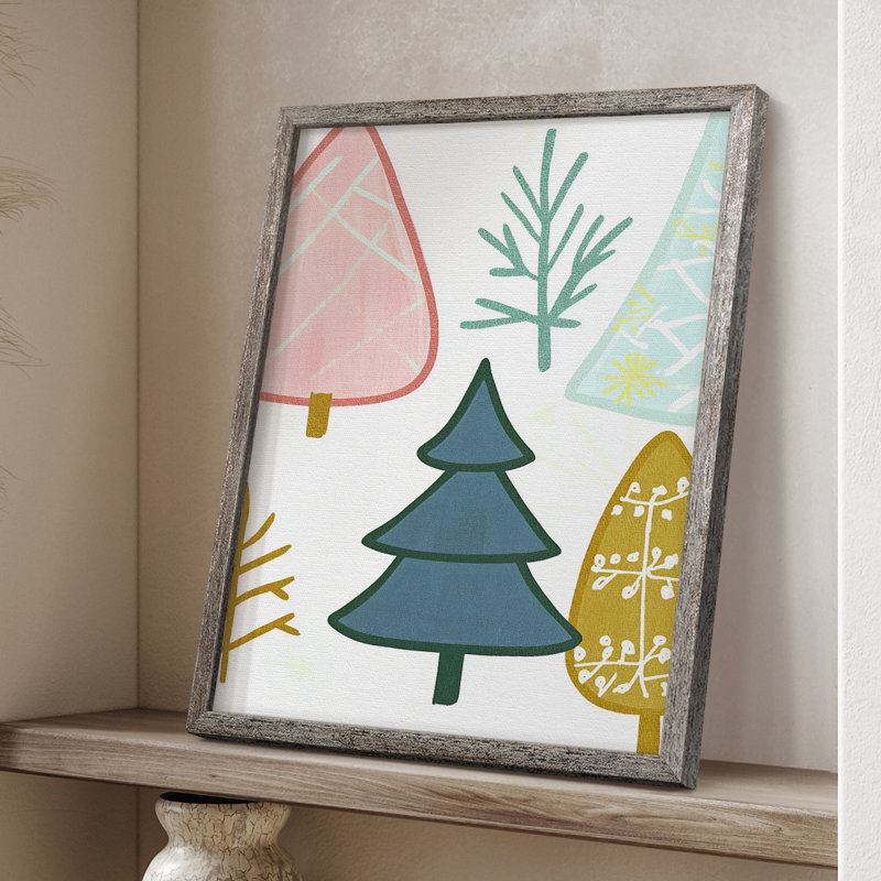 «Christmas Holiday Art CCLXVI», reproduction d'art encadrée - bois massif, H 11 po x l 9 po