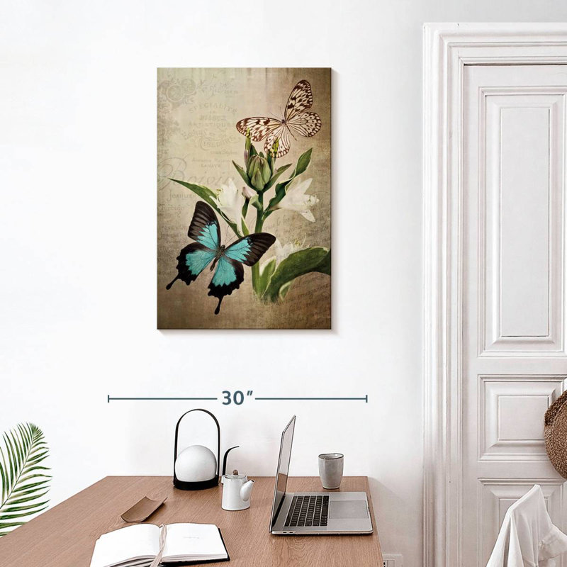 Brampt Butterfly Botanical III, 30" H x 20" W