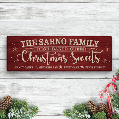 " Fresh Baked Cheer Christmas Sweets " Textual Art Print