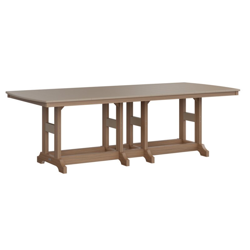 Table de salle à manger à hauteur de comptoir 96 po Berlin Classic Garden Classic, Acajou antique, Bois vieilli