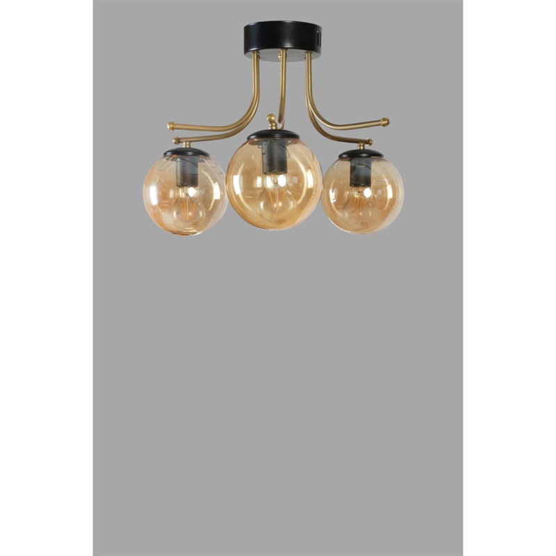 Chandle Chandelier, Black/Amber