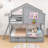 Bosonohy Kids Twin Over Twin Bunk Bed with Drawers-400229201