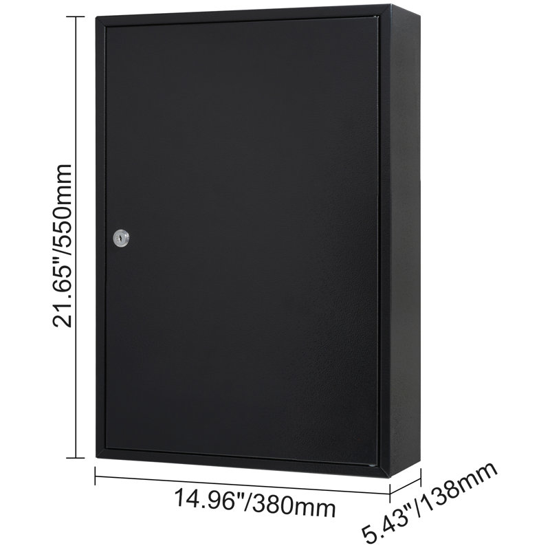 Armoire à clés, coffre à clés avec supports réglables, H 21,65 po x l 14,96 po x P 5,43 po