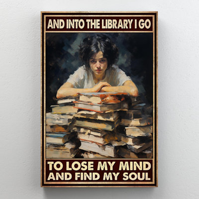 Loen Books And Into The Library 1 On Canvas Print